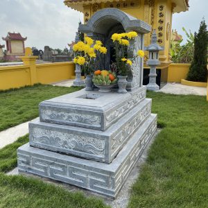 Mộ mái hòm đá xanh đen 10