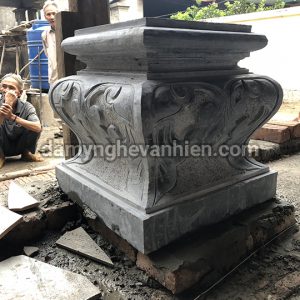 Chân tảng kê cột đá xanh đen 2