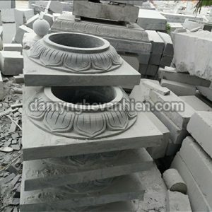 Chân tảng kê cột đá xanh đen 3