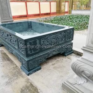 Chậu cảnh đá xanh đen 8