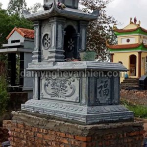 Mộ đá xanh đen 3 mái 4