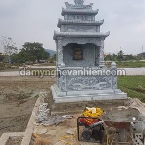 Mộ đá xanh đen 3 mái 6