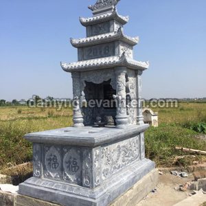 Mộ đá xanh đen 3 mái 7