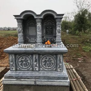 Mộ mái hòm đá xanh đen 4