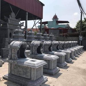 Mộ mái hòm đá xanh đen 8