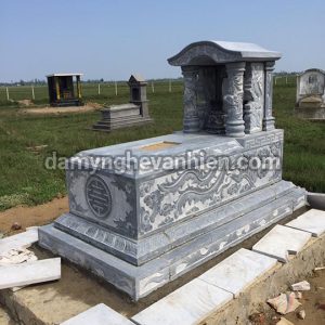 Mộ mái hòm đá xanh đen 9
