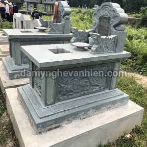 Mộ tam sơn đá xanh đen 8