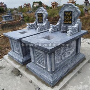 Mộ tam sơn đá xanh đen 9